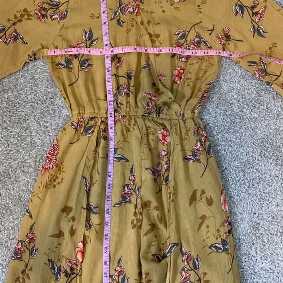 Peyton Bre Brown floral Romper with long train in back size 14 - Picture 14 of 16